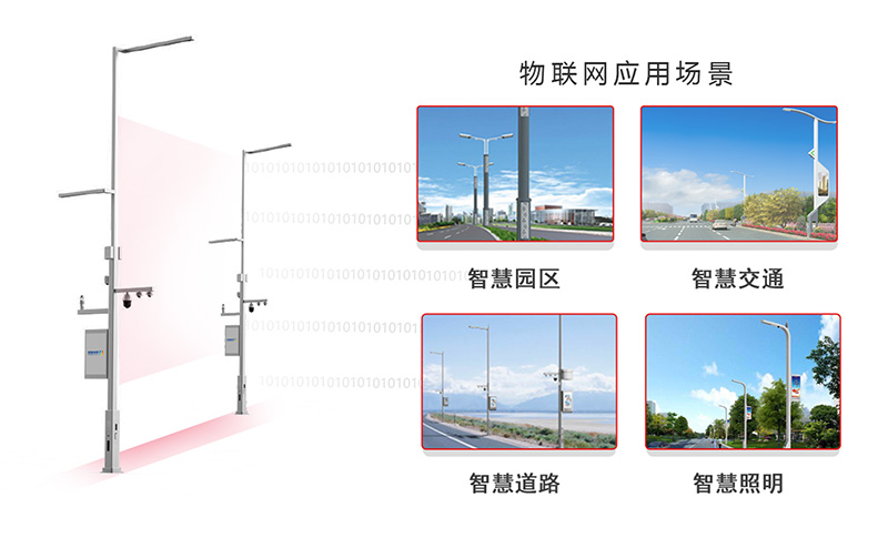 智慧路灯杆的应用功能复杂多样，借助智慧路灯杆的设备搭载能力、集中通信能力、智能管控能力，可以支持不同子系统之间的数据协同、服务协同、物联协同。